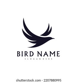 Hummingbird logo design vector template, Bird logo for modern business, simple minimalist and clean design