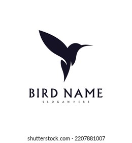 Hummingbird logo design vector template, Bird logo for modern business, simple minimalist and clean design