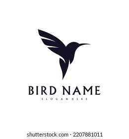 Hummingbird logo design vector template, Bird logo for modern business, simple minimalist and clean design