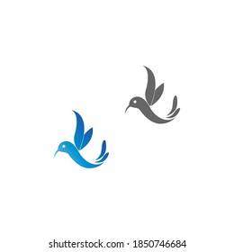 Hummingbird logo icon creative design template