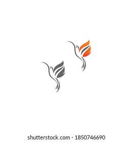 Hummingbird logo icon creative design template