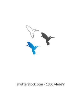 Hummingbird logo icon creative design template