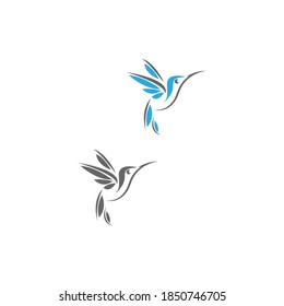 Hummingbird logo icon creative design template
