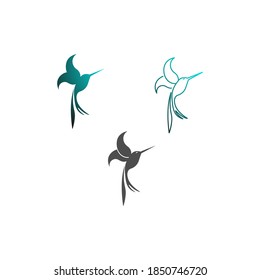 Hummingbird logo icon creative design template