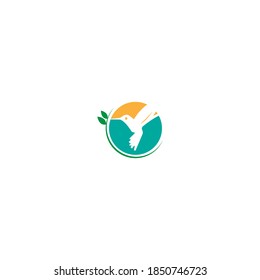 Hummingbird logo icon creative design template