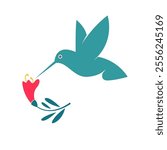 Hummingbird logo icon design template