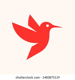 Hummingbird logo. Icon design. Template elements