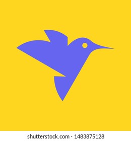 Hummingbird logo. Icon design. Template elements