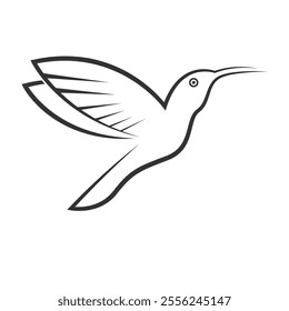 Hummingbird logo icon design template
