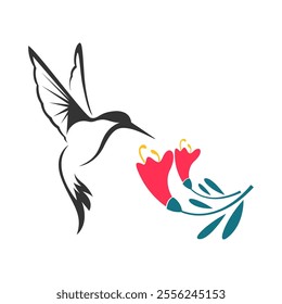 Hummingbird logo icon design template