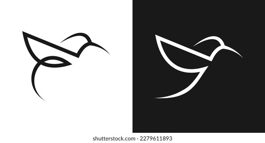 hummingbird logo icon vector illustration