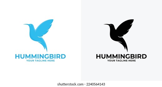 Vector de diseño del conjunto de logos de Hummingbird. Logo de Bird