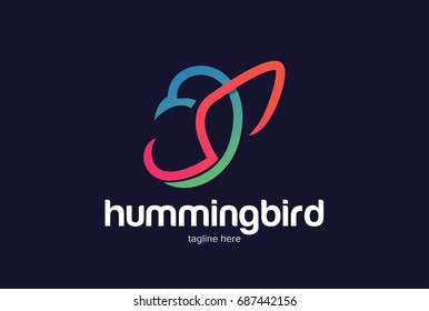 Hummingbird Logo Template Design Vector, Emblem, Design Concept, Creative Symbol, Icon