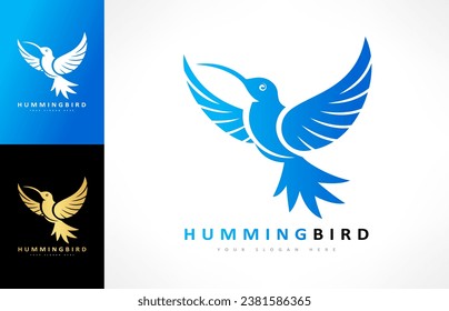 Vector del logotipo de Hummingbird. Diseño de aves.