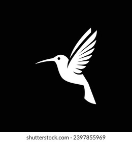 Hummingbird Logo, Vektorsymbol. handgefertigt