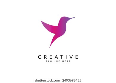 Hummingbird logo vector icon illustration