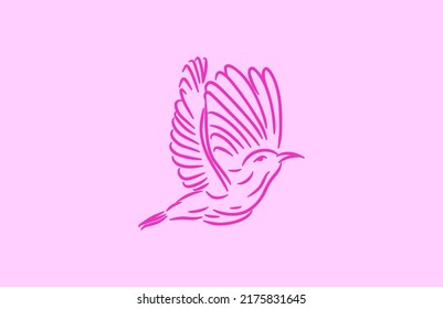 hummingbird Minimalist Style Vector Design