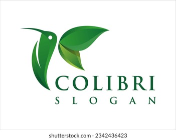 Hummingbird Nature Colibri Logo design concept