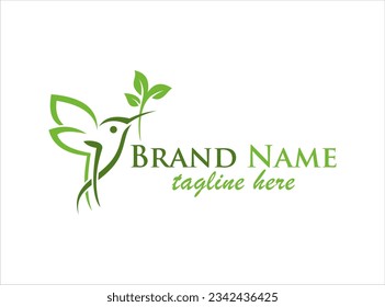 Hummingbird Nature Colibri Logo design concept