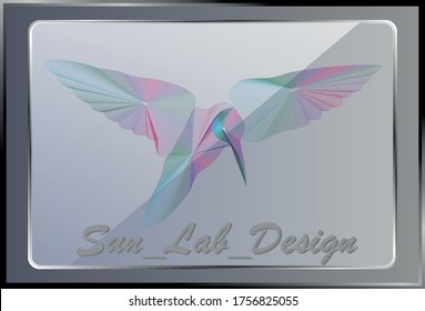 
Logo de Hummingbird con fondo gris