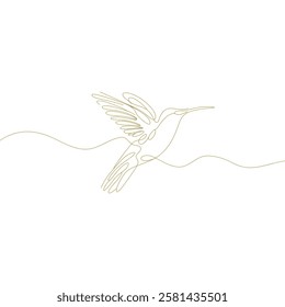 Hummingbird One Line Drawing art