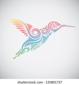 Hummingbird Ornamental illustration