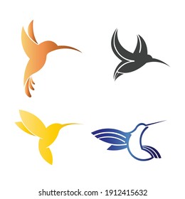 Diseño del logotipo de Hummingbird Set Vector.