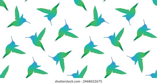 hummingbird. a shadow. the silhouette of a hummingbird. Feathered. vector. black color. on a white background. seamless pattern. the pattern. animal. a wild animal. bird. Fly. traces.