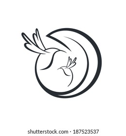 Hummingbird sign Branding Identity Corporate vector logo design template Isolated on a white background