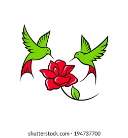 Hummingbird sign Branding Identity Corporate vector logo design template Isolated on a white background