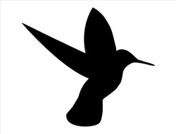 Hummingbird Silhouette Vector Art Flying Bird