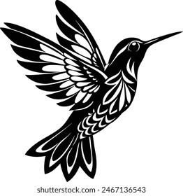 Hummingbird Silhouette Vector illustration design