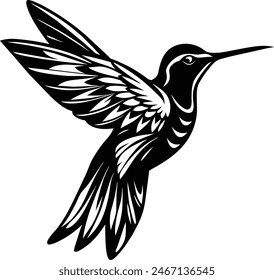 Hummingbird Silhouette Vector illustration design