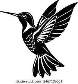 Hummingbird Diseño de Ilustración vectorial de silueta