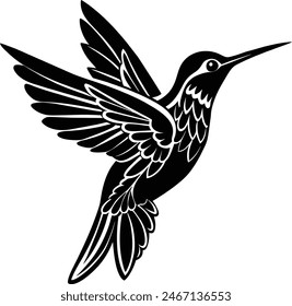 Hummingbird Silhouette Vector illustration design