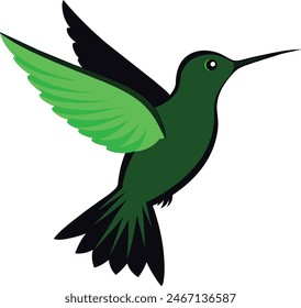 Hummingbird Diseño de Ilustración vectorial de silueta