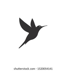 Hummingbird silhouette vector on a white background