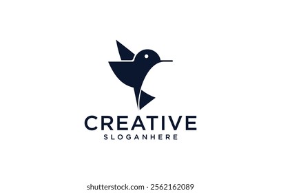 hummingbird simple unique logo design