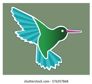 Hummingbird /  A small hummingbird in flight