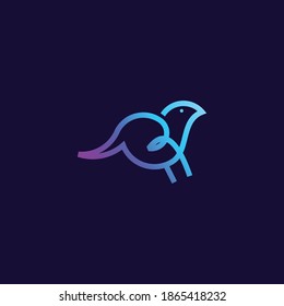 Hummingbird Symbol Logo. Tattoo Design. Vector Illustration.
