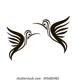 Hummingbird symbol vector