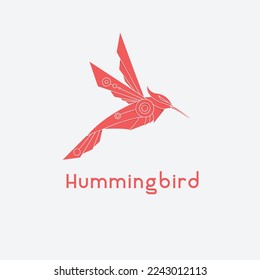 Hummingbird tech logo modern design 