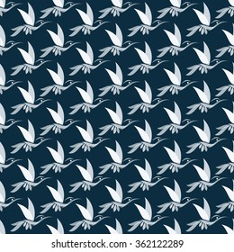 Hummingbird vector art background design for fabric and decor. Seamless pattern