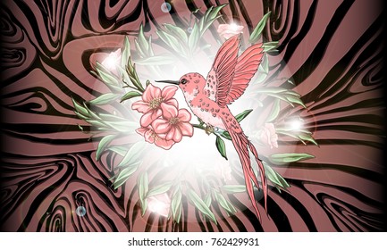 hummingbird vector, bird.