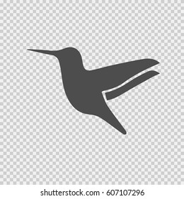 Hummingbird vector icon eps 10 on transparent background.