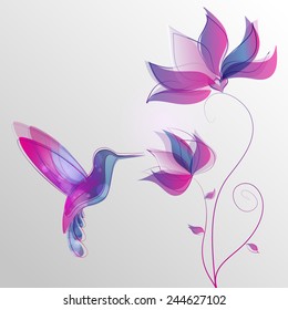 Hummingbird - vector illustration 