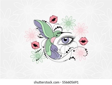 Hummingbird.  Vector illustration 