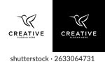 Hummingbird vector logo design. Bird vector logo design.