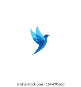 Hummingbird vector logo design. Bird vector logo design.