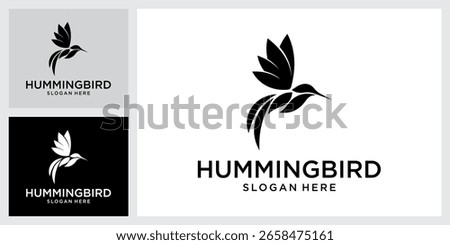 Hummingbird vector logo design. Bird vector logo design